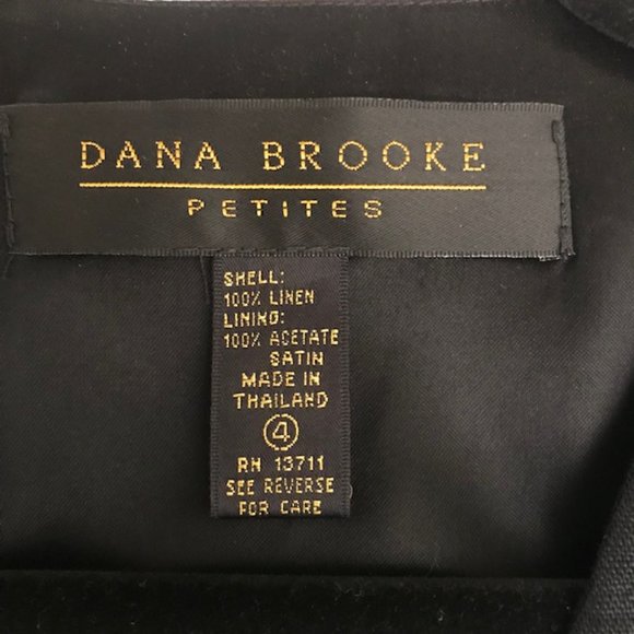 Dana Brooke Black Linen Vest - Picture 8 of 9